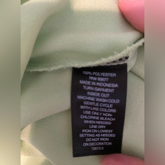 Worthington Womens Size Medium Monticello Green V Neck Tunic Shift Dress - Picture 6 of 7